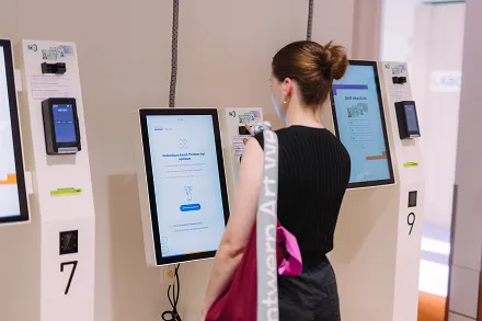 Bornes dans un hôpital